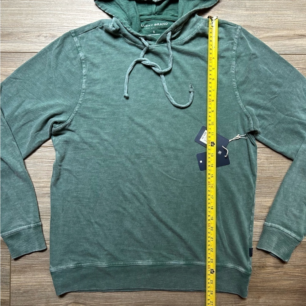 Lucky Brand | Weekend Slub Jersey Hoodie in Washed out Green (Small) - Picture 10 of 13